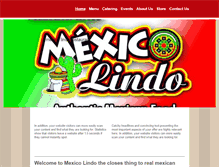 Tablet Screenshot of mexico-lindo-restaurant.com